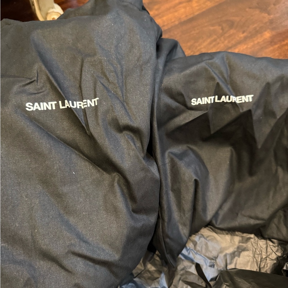 Saint Laurent White Lax distressed Lace-Up Sneakers - Picture 14 of 16